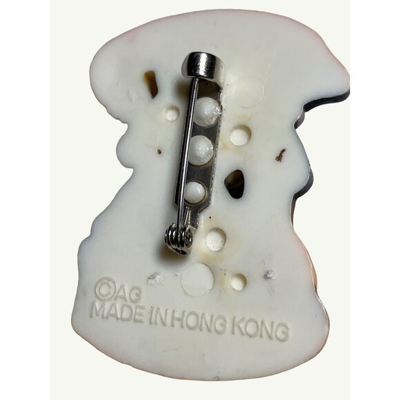 Vintage Happy Halloween Witch Brooch Pin - Picture 8 of 8